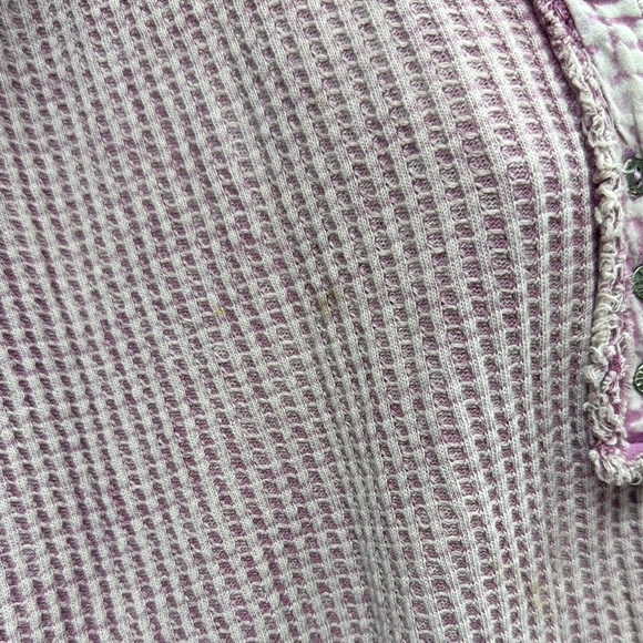 FP ONE Purple Ribbed Long Sleeve Polo Top - Picture 2 of 2